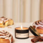 Cinnamon Bun Scented Candle – Valentine's Gift For Her | Cosy Home Gift | Dessert Candle, thumbnail 2 of 2