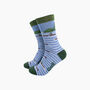 Canoeing Bamboo Socks In Blue, thumbnail 1 of 4
