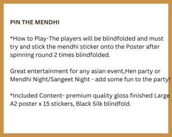 Pin The Mendhi Asian Event Game, 4 of 9