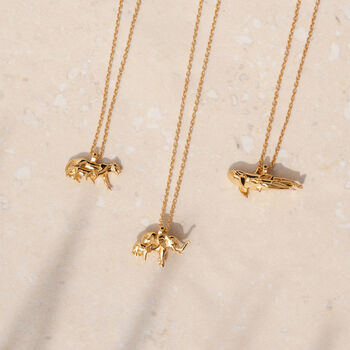 Lionness And Cub Gold Plated Necklace, 9 of 10