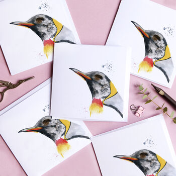 Inky Penguin Blank Greeting Card, 2 of 4