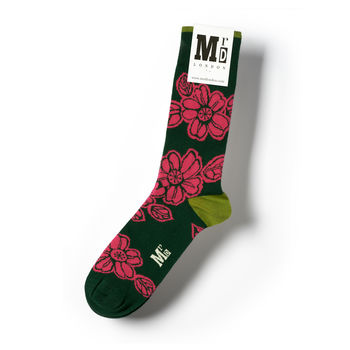 Batik Floral Fine Sock, 2 of 3