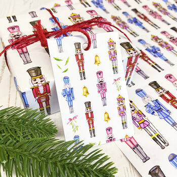 Nutcracker Luxury Wrapping Paper, Christmas Gift Wrap, 6 of 9