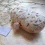 Cairo Ivory Silk Oval Clutch, thumbnail 1 of 3