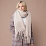 Oversized Fluffy Tassel Scarf, thumbnail 1 of 10