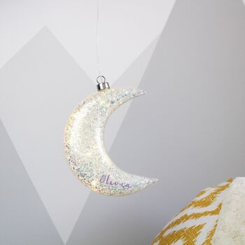 Rainbow Ombre Personalised LED Hanging Moon Light, 3 of 12