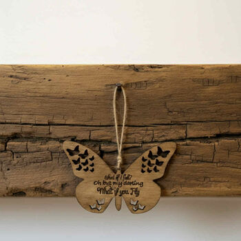 “What If I Fall” Butterfly Hanging Quote Decoration, 4 of 4