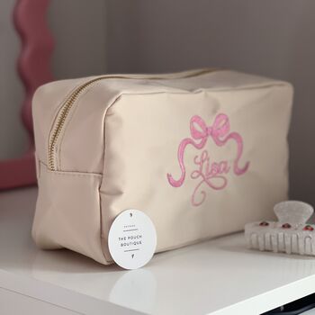 Embroidered Personalised Medium Bridesmaid Pouch, 4 of 5