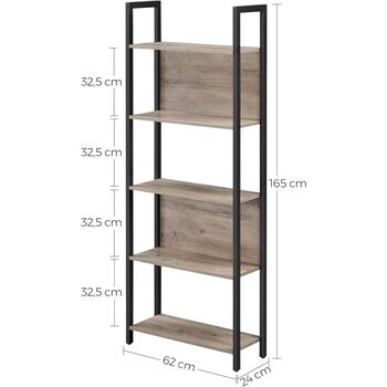 Five Tier Storage Shelf Bookshelf Shelvings Unit Rack, 7 of 8