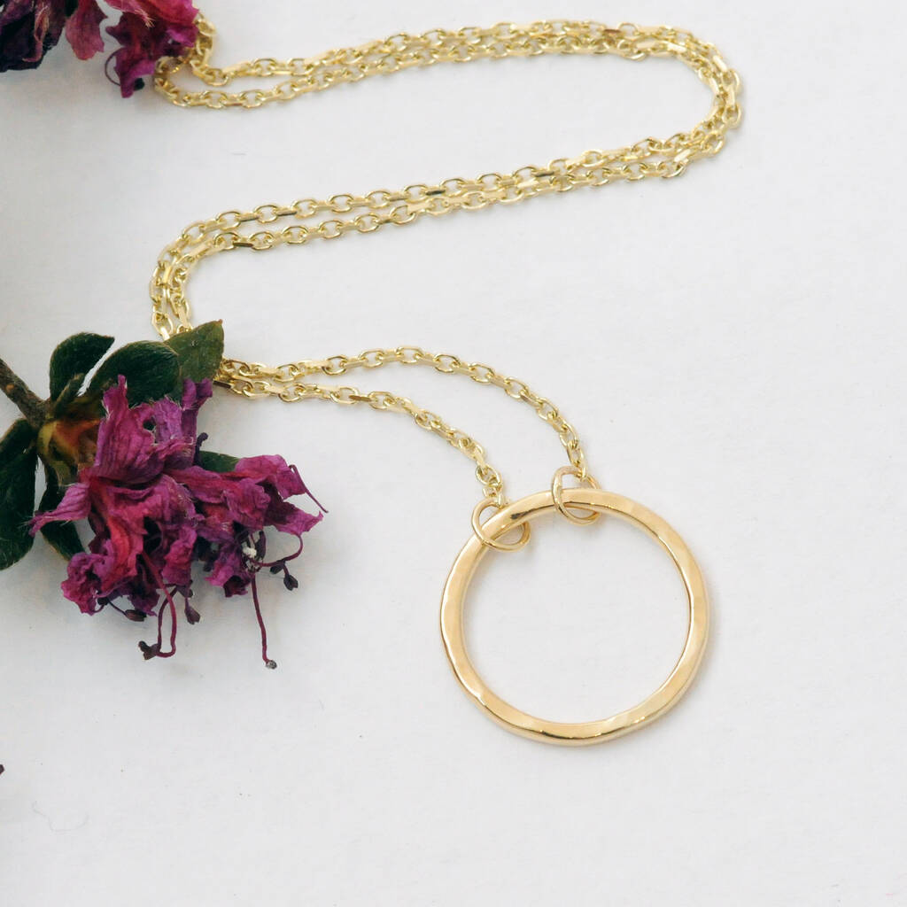9ct Gold Circle Necklace By Heather Scott Jewellery