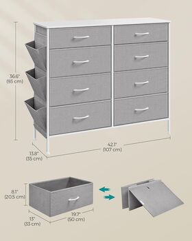 Chest Of Drawers Bedroom Storage Organiser Unit, 10 of 12