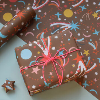 Space Magical Zooming Stars Wrapping Paper, 4 of 8