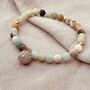Amazonite Micro Pavé Cz Charm Bracelet, thumbnail 3 of 7