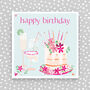 Happy Birthday Card Cake And Drinks Card For Her, thumbnail 1 of 2