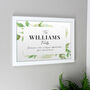 Personalised Framed Family Name Print, thumbnail 3 of 4