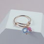 Mummy And Child Birthstone Charm Ring, thumbnail 4 of 10