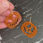 Orange Glitter Pumpkin Earrings, thumbnail 2 of 2