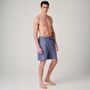 Men's 'Navy' Paisley Crisp Cotton Pyjama Shorts, thumbnail 2 of 4