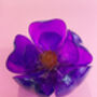 Recycled Plastic Bottle Flower Brooch/Buttonhole Purple, thumbnail 3 of 4