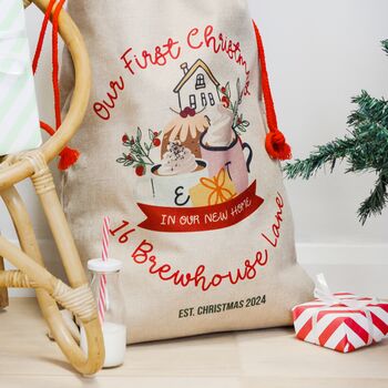 First Christmas In Our New Home Couples Christmas Sack, 4 of 5