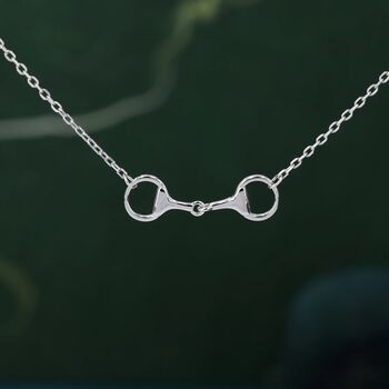 Snaffle Bit Necklace In Sterling Silver, 2 of 11