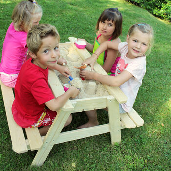 Childrens Picnic Table With Sandpit, 5 of 8