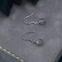 Genuine Labradorite Drop Hook Earrings, thumbnail 2 of 6