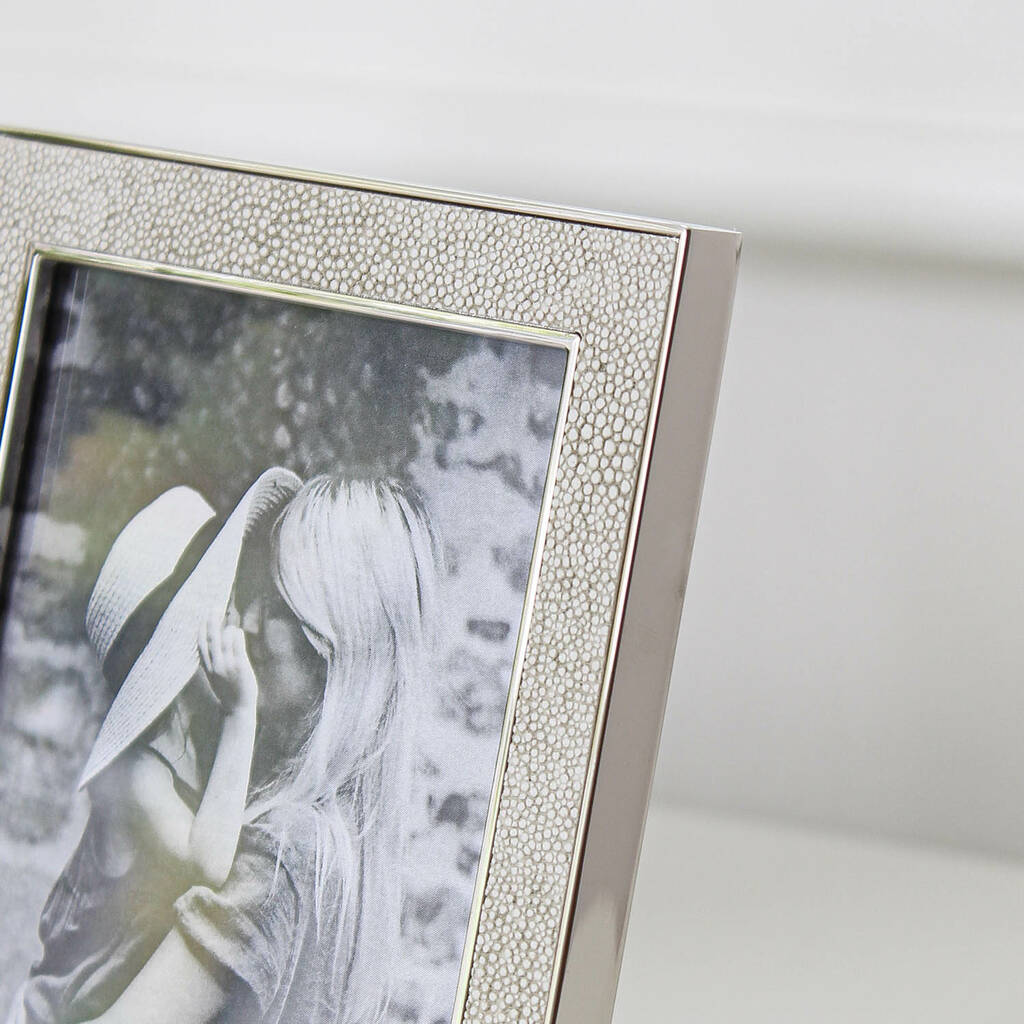 Faux Shagreen Picture Frame – 4x6”, Picture Frames