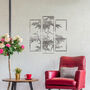 Contemporary Metal Bamboo Triptych Wall Art For Living Room Bedroom Or Hallway, thumbnail 1 of 11
