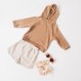 Children's Dark Taupe Ribbed Hoodie, thumbnail 4 of 4