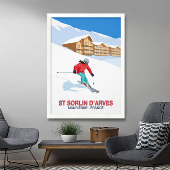 St Sorlin D'arves Ski Resort Poster, 2 of 6