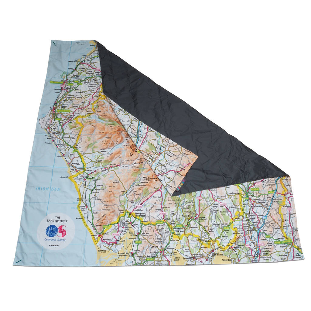 lake district os picnic mat by rubbastuff