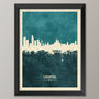 Liverpool Skyline Print And Box Canvas, thumbnail 1 of 7