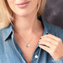 Birthstone Necklace With Diamonds In Silver, thumbnail 9 of 12