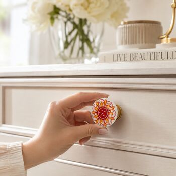 Sunflare Blossom Round Shaped Ceramic Knob, 5 of 9