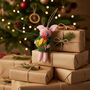 Handmade Felt Poppy The Pig Hanging Christmas Decoration, thumbnail 2 of 2