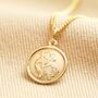 Gold Sterling Silver St Christopher Pendant Necklace, thumbnail 2 of 7