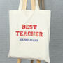 Varsity Best Teacher Personalised Tote Bag, thumbnail 1 of 9