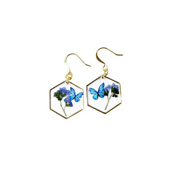 Forget Me Not And Butterfly Earrings, 3 of 3