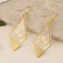 Art Deco Triangle Statement Dangle Earrings, thumbnail 1 of 7