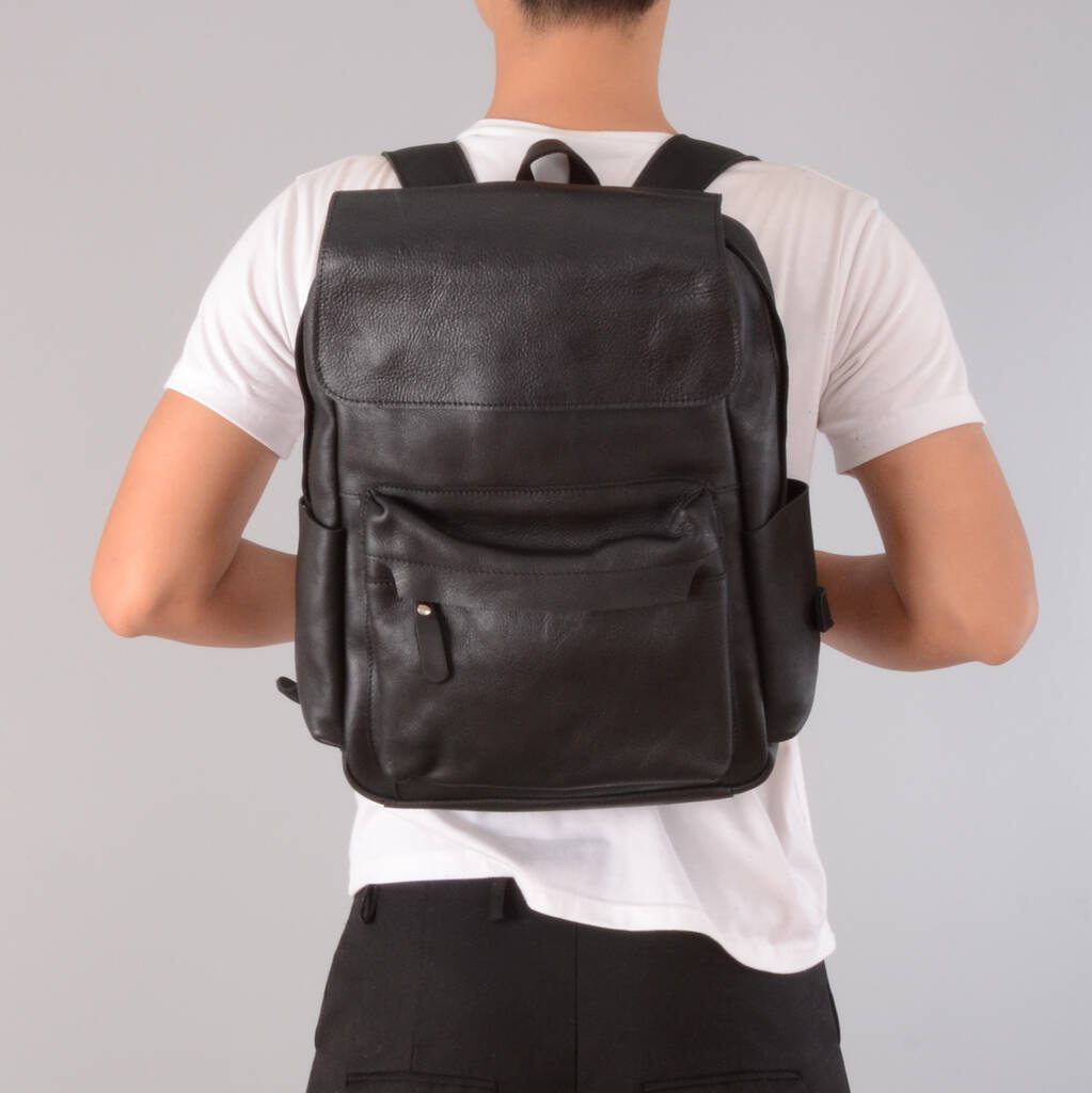 Vintage Leather Backpack By Eazo