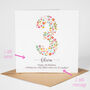 Floral Fun Personalised 3rd Birthday Card, thumbnail 2 of 5