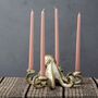 Octopus Candle Holders In Gold, Silver And Bronze, thumbnail 6 of 8