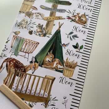 Personalised Woodland Forest Height Chart, 4 of 7