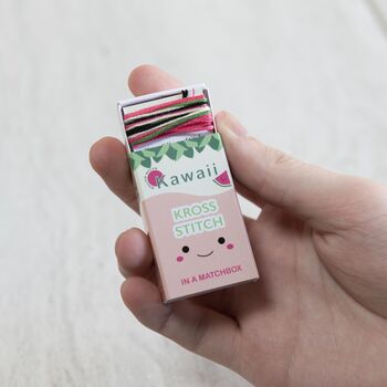 Kawaii Watermelon Mini Cross Stitch Kit, 3 of 8