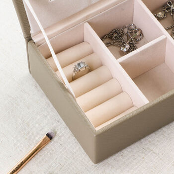 Personalised Taupe Bridesmaid Jewellery Box Gift, 6 of 11