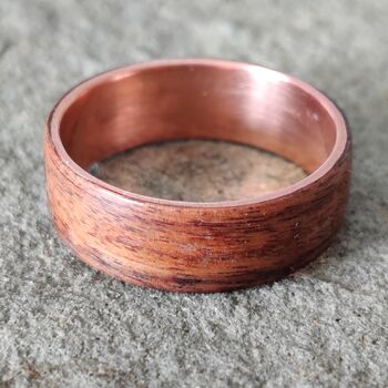 Copper And Santos Rosewood Ring, 3 of 6
