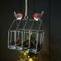 Robins On Greenhouse Hanging Christmas Decoration, thumbnail 2 of 3