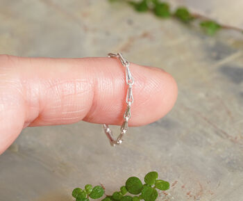 Barleycorn Chain Ring In Sterling Silver, 3 of 3