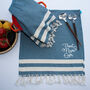 Personalised 2nd Wedding Anniversary Gift, Cotton Tea Towel, thumbnail 6 of 7